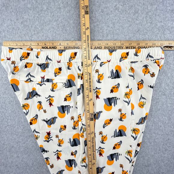 The North Face Class V Shorts Mens 2XL Vtg White Valley Sun Print Swim Pull On - Picture 10 of 13